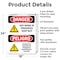 Signmission Hot Surface Sign, 24 in H x 18 in W, Aluminum, Hot Work In Progress Keep Out Bilingual OS-2PACK-DS-A-1824-VS-1365 - alternate 6